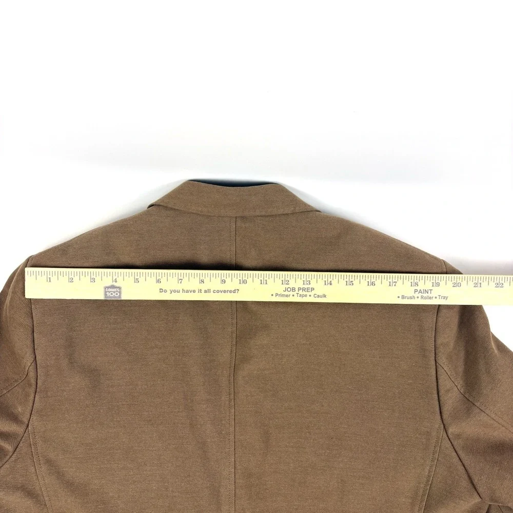 NWT Johnston & Murphy Knit Blazer Mens 2XL Camel Brown Fox Pattern Trim Unstruct
